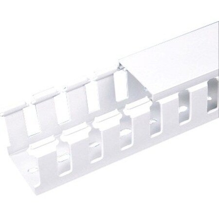 Panduit Slotted Duct, Halogen Free, 25mm X 37mm X 2M, White, NNC25X37WH2, PK 10 NNC25X37WH2